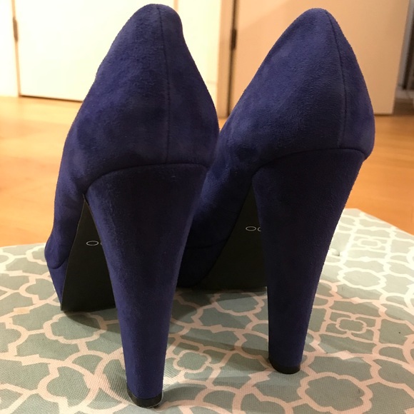ALDO Royal Blue Genuine Suede Platform Pumps - Picture 3 of 8